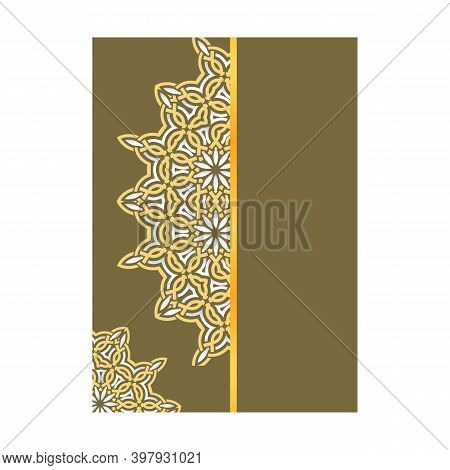 Cover Page Design Mandala Ornamnet For Menu, Invitation Card, Banner Book Design Vector