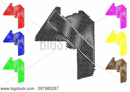 Aroostook County, Maine (u.s. County, United States Of America, Usa, U.s., Us) Map Vector Illustrati