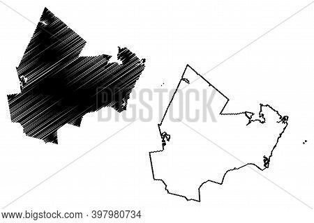 Rockingham County, New Hampshire (u.s. County, United States Of America, Usa, U.s., Us) Map Vector I