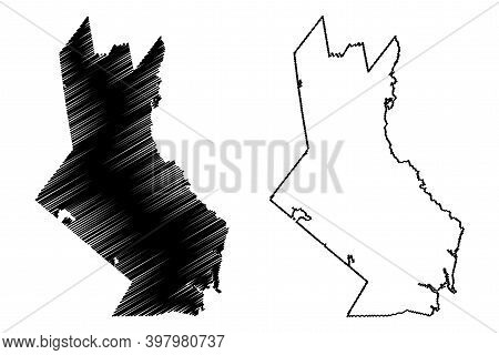 Strafford County, New Hampshire (u.s. County, United States Of America, Usa, U.s., Us) Map Vector Il