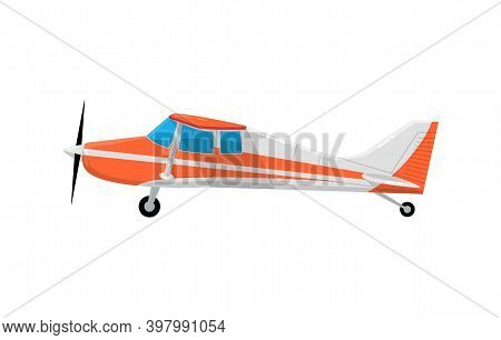 Old Airplane Propeller Icon. Vintage Plane Small Flat Icon Biplane Aircraft