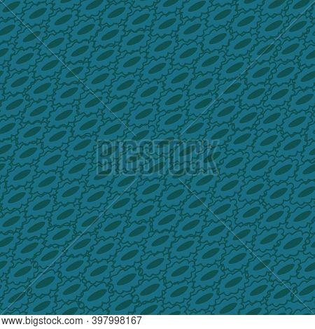 Blue And Green Polka Dot Texture Abstract Seamless Repeating Pattern