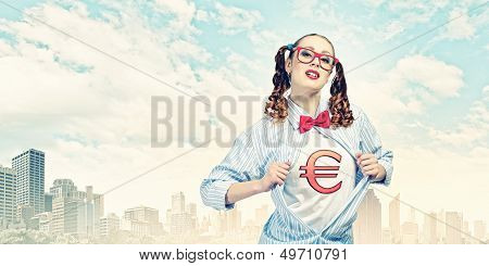 Young  super hero woman