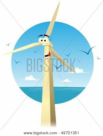 Cartoon Happy Eolian Character