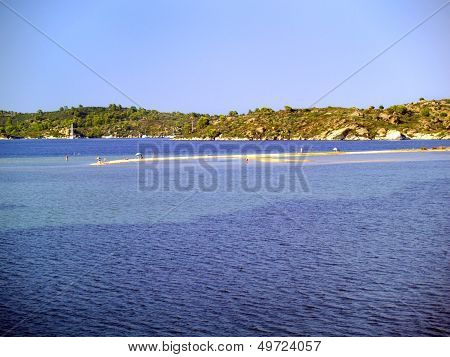 Beach in Vourvourou, Halkidiki, Greece