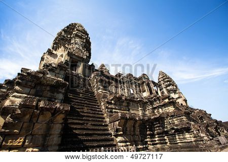 SIEM REAP, CAMBODIA - DEC 13: Angkor Wat - is the largest Hindu temple complex and religious monument in the world, Dec 13, 2012 Siem Reap, Cambodia. It is the country's prime attraction for visitors.