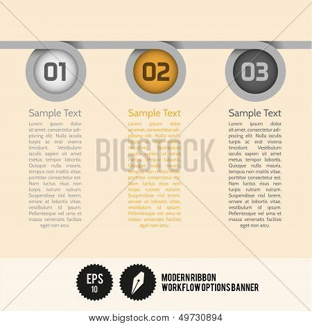 Modern Ribbon Workflow Options Banner