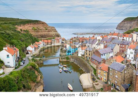 Staithes Yorkshire England Uk