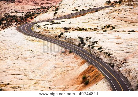 A road between the valley, Grand Staircase-Escalante National Monument, Utah, USA