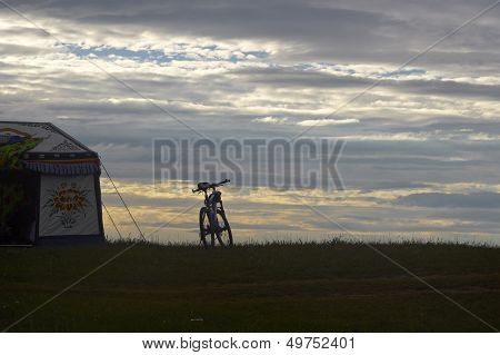 Bike In Sunset
