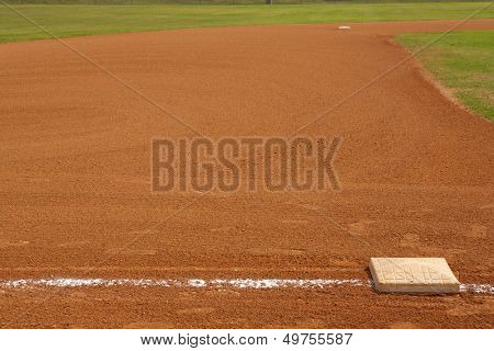 Baseball Field Third Base with the field beyond and room for copy