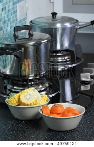 Carrot And Corn Vegeteble Material