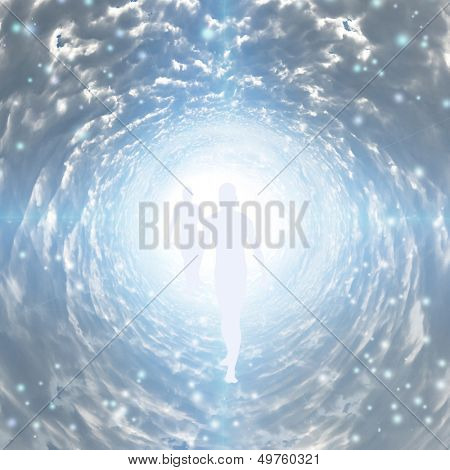 Tunnel of Light with figure