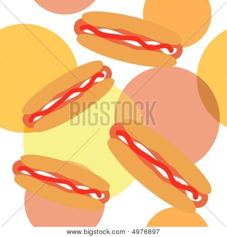 129. epsseamless patroon met Hot-dogs op gevlekte achtergrond