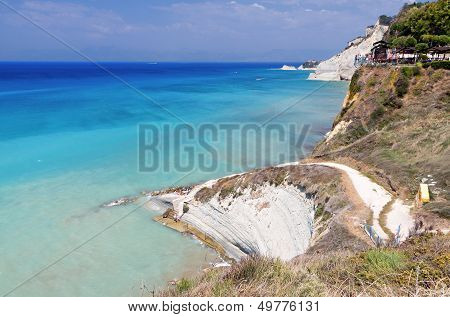 Coast at Corfu island in Greece