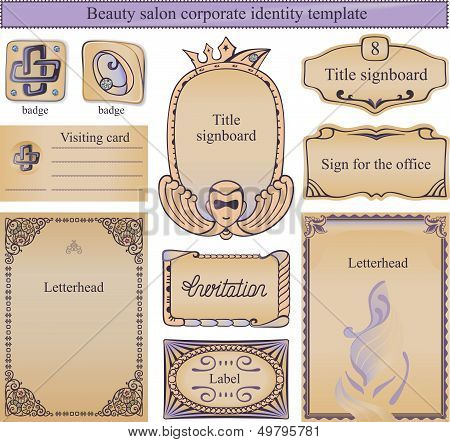 Corporate Identity Text Template For A Beauty Salon