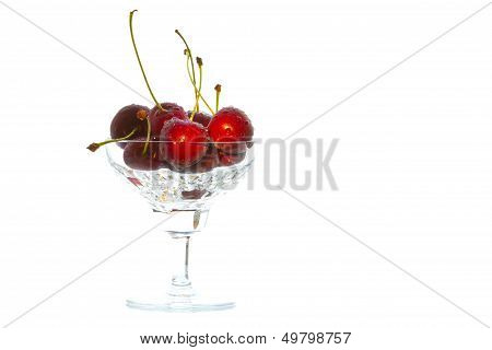 Cherries in glass
