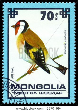 Vintage  Postage Stamp. Goldfinch.