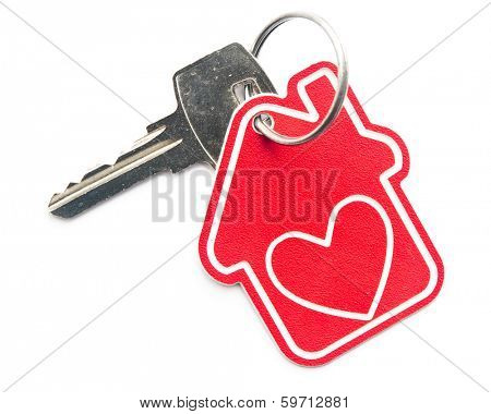 Keys to a new house isolated on white 