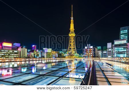 Nagoya, Japan city skyline with Nagoya Tower.