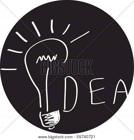 Creative idea in bulb shape as inspiration concept. Vector design element