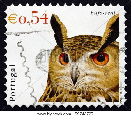 Postage Stamp Portugal 2002 Eurasian Eagle Owl, Bird