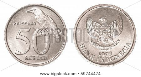 50 Indonesian Rupiah Coin