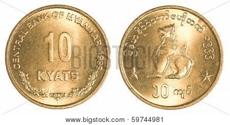 10 Burmese (myanmar) Kyat Coin