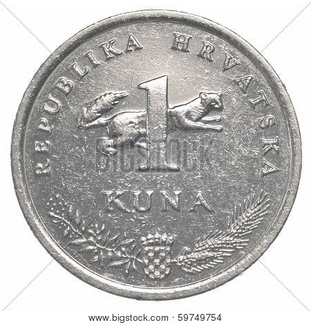 One Croatian Kuna Coin