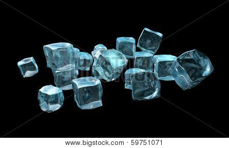 Concept Of Ice On A Dark Background