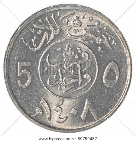 5 Saudi Arabian Halala Coin