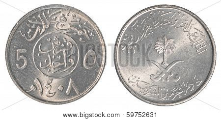 5 Saudi Arabian Halala Coin