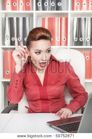 Business Woman Having Idea