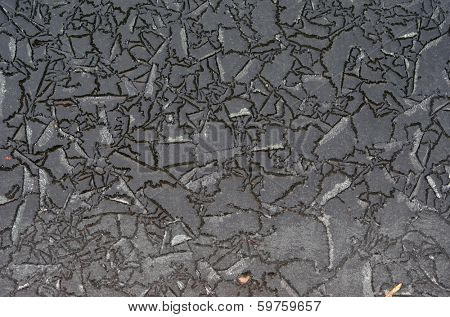 Irregular pattern of ice structure on the pond . Near Kiev,Ukraine