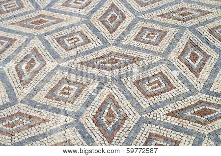 Mosaic in the Roman ruins of Conimbriga, Las Beiras, Portugal