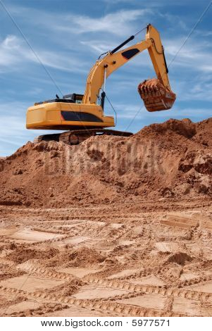 Gravemaskine Bulldozer i sandkasse