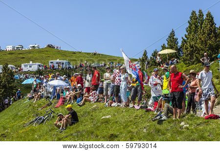 Spectators Of Le Tour De France