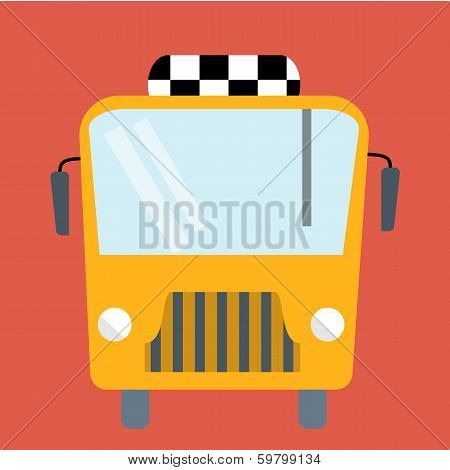 Bus flat illustration