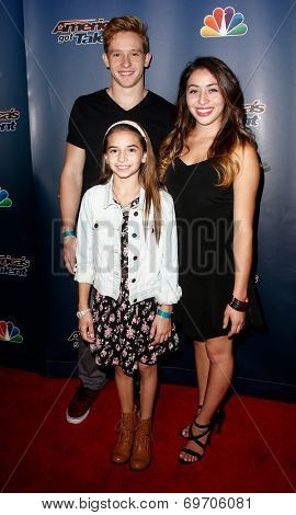 NEW YORK-AUG 6: Members of AcroArmy attend the 'America's Got Talent' post show red carpet at Radio City Music Hall on August 6, 2014 in New York City.