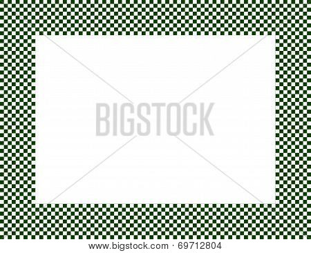 Hunter Green And White Checkered Frame