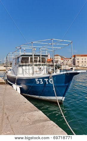 Fishing Boat At Waterfront Of Trogir, Croatia