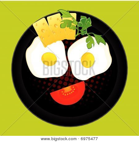 Appetitose uova fritte