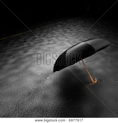 Guarda-chuva preta