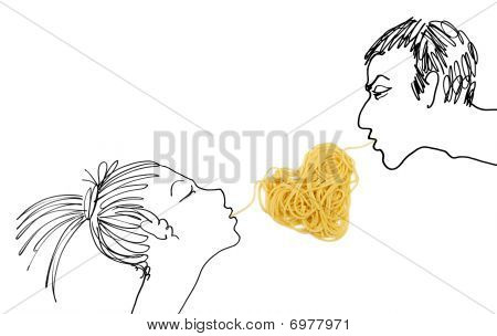 Pasta amore (tema della giornata di San Valentino)