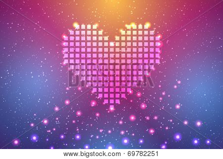 Vector Heart Abstract Background