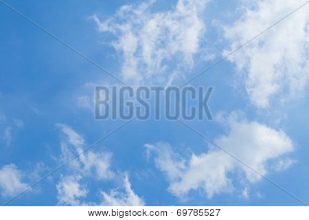 Clouds In The Blue Sky .