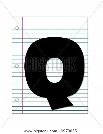 Alphabet Start Of School Q