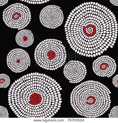 Traditional African Ornament with swirls. Seamless vector pattern.