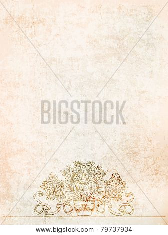 Vintage Background With Nouveau Frame