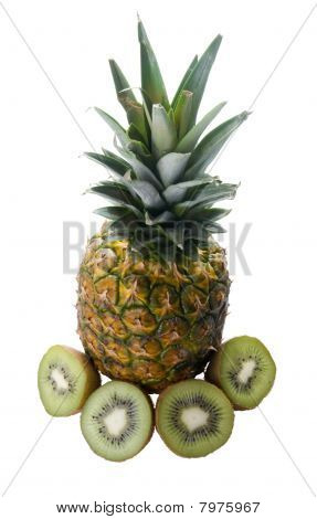 Ananas og kiwifrugt